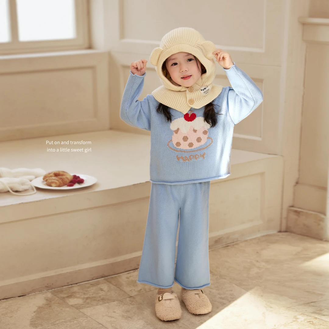 小O宝Okids童装 宝宝休闲针织套装秋冬新款舒适居家服 OLT94145