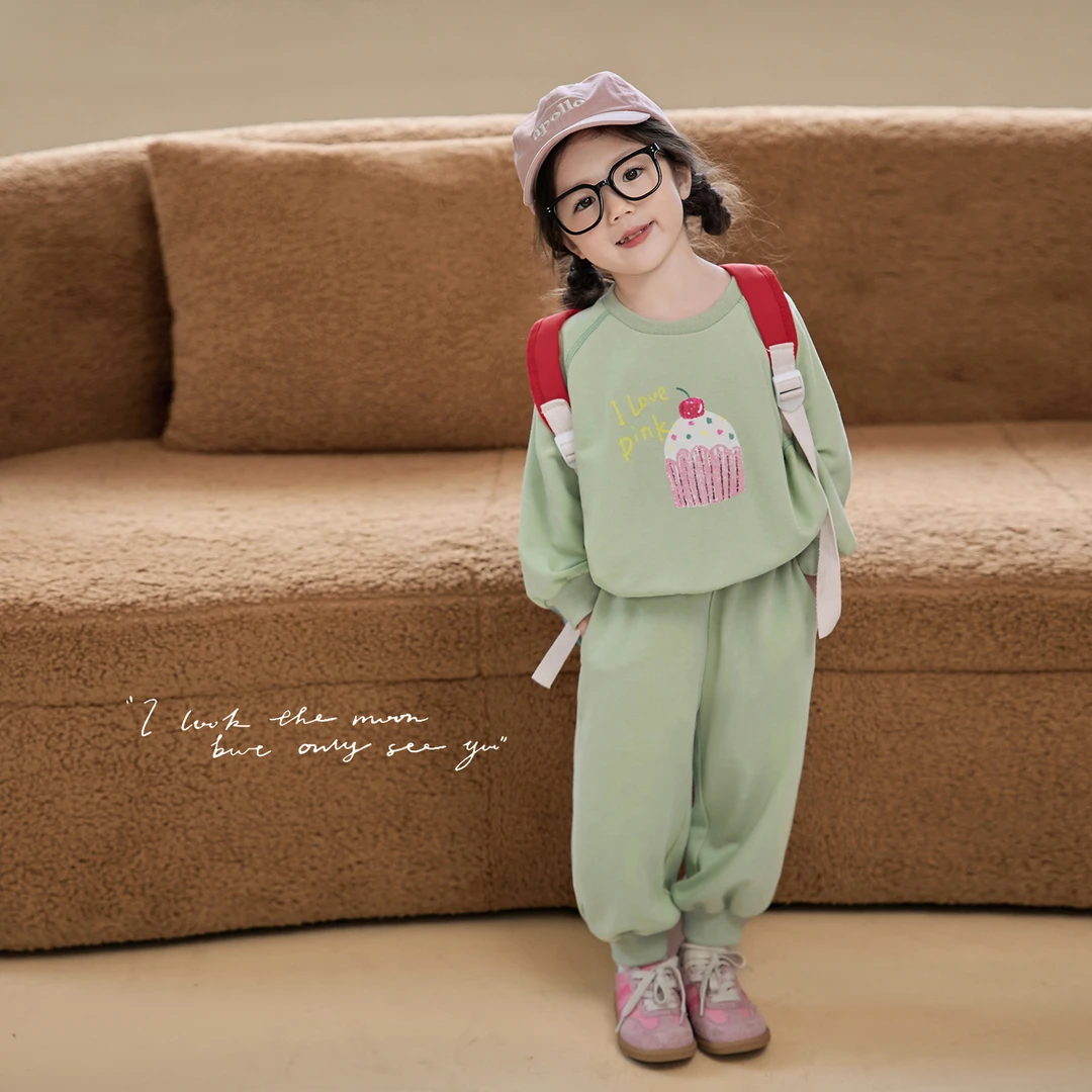 小O宝Okids 宝宝卫衣运动套装女秋新款连件套 YSQ410121