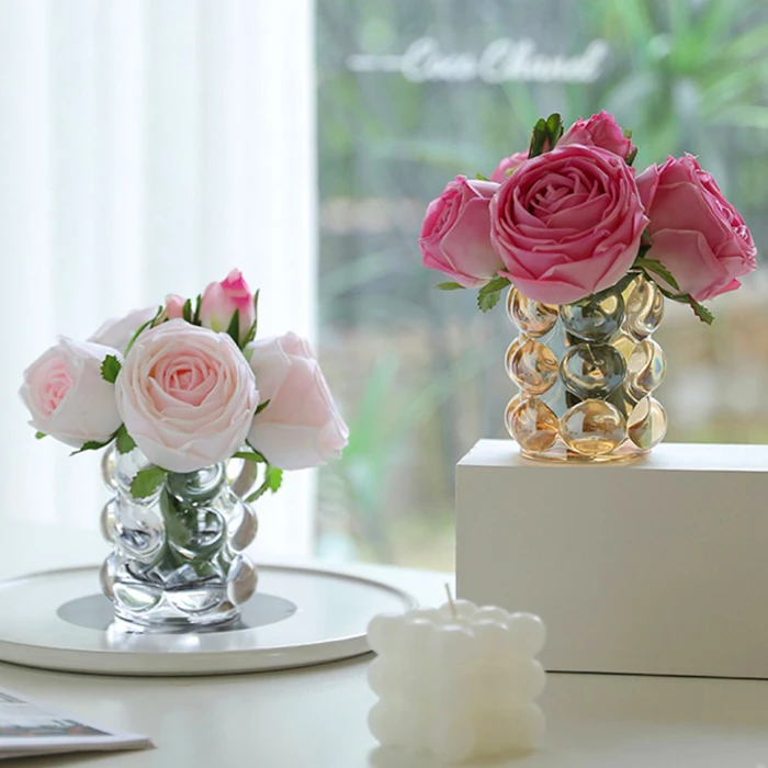 ins保湿玫瑰仿真花束假花摆设轻奢客厅餐桌花茶几桌面装饰摆件