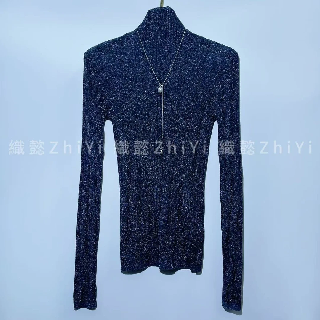 織懿ZHIYI •（极光）2024意大利进口水晶纱时尚百搭显瘦上衣