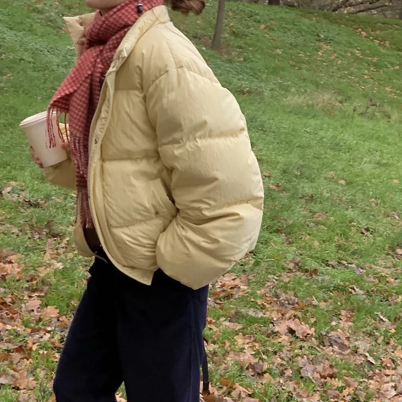 面包羽绒服女款高端女韩版白鸭绒冬季上衣东大门款