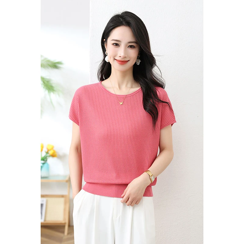 【香嘉怡新品】XJYD3692女士天丝上衣针织衫修身显瘦休闲网红气质