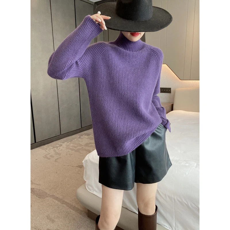 【香嘉怡新品】XJYC2218女士上衣绵羊毛衫时尚多色百搭韩版针织宽松