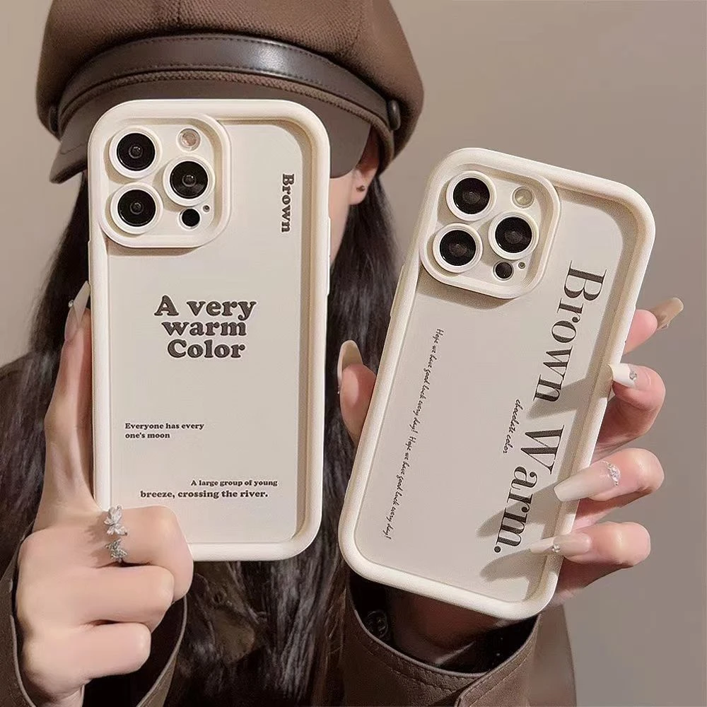 复古英文适用苹果13手机壳14iphone15pro/12女11华为vivo小米oppo