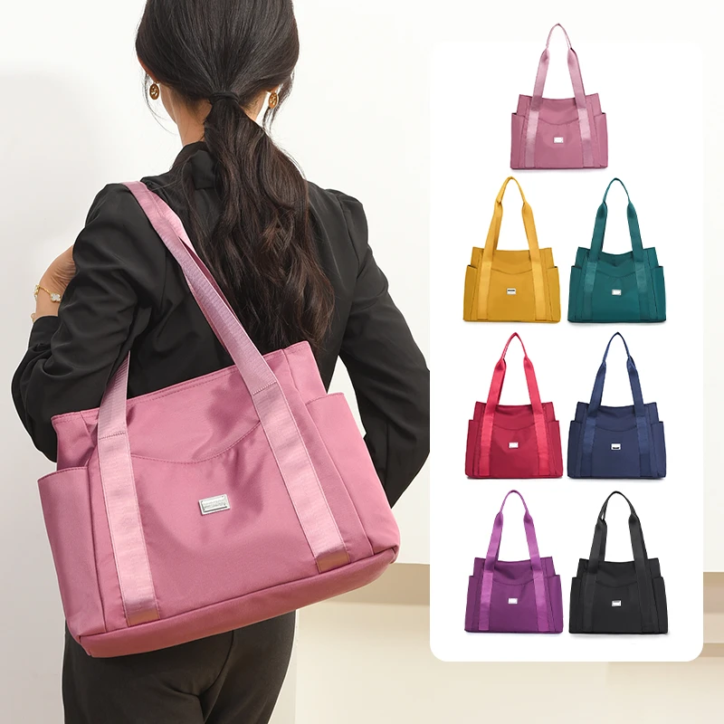 时尚女包休闲百搭单肩包短途上班通勤托特包防水多功能大容量包包