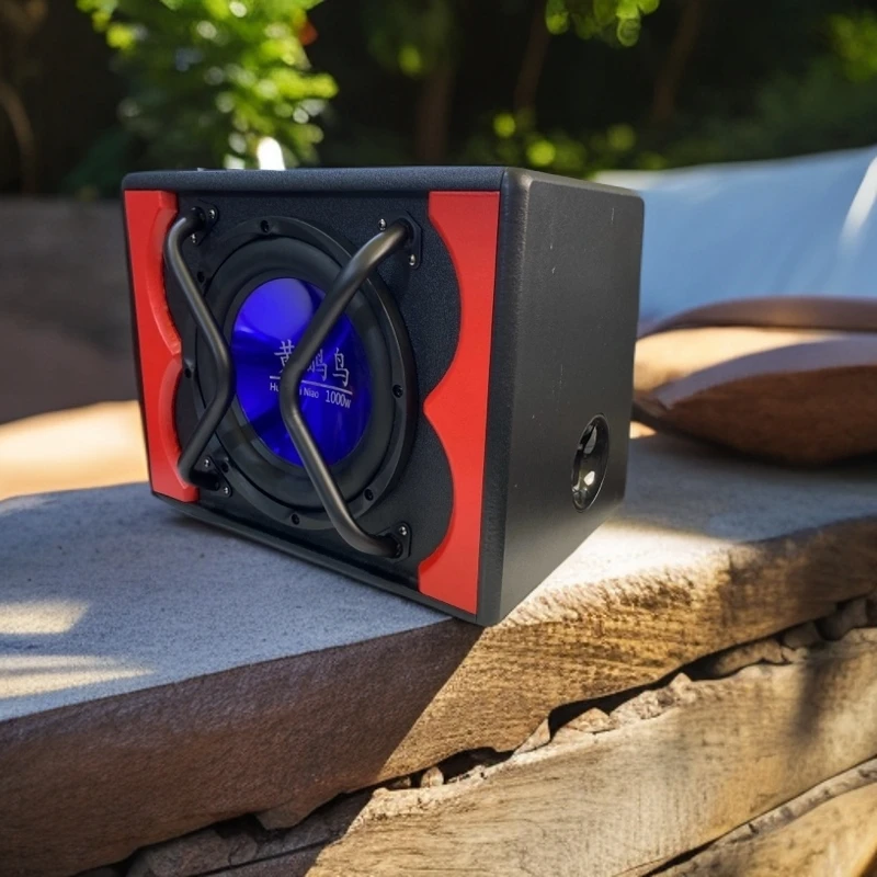 10寸大功率车载12V24V重低音炮220V蓝牙音箱汽车改装低音炮音响