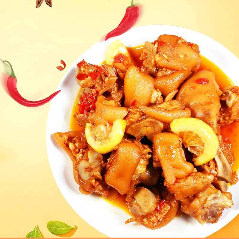 湖北恩施柠檬猪脚1000g酸辣过瘾鲜香入味固形物70%