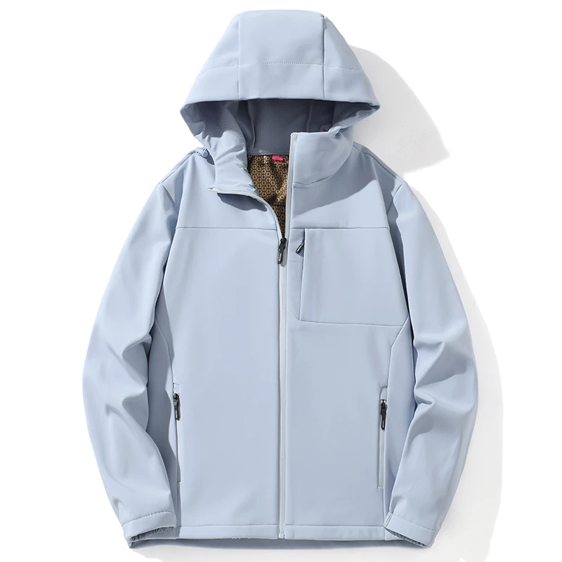 AIR TEX/亚特保暖软壳衣男女秋冬登山服情侣防风连帽夹克风衣外套