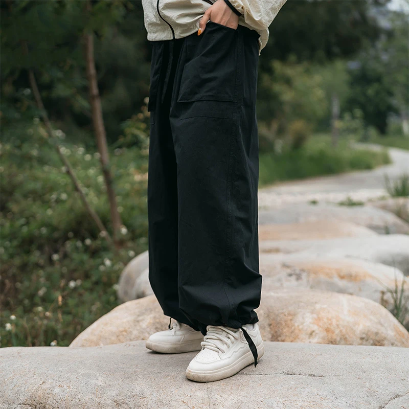 AIR TEX/亚特春夏复古大口袋宽松直筒工装裤男女夏季情侣款休闲裤