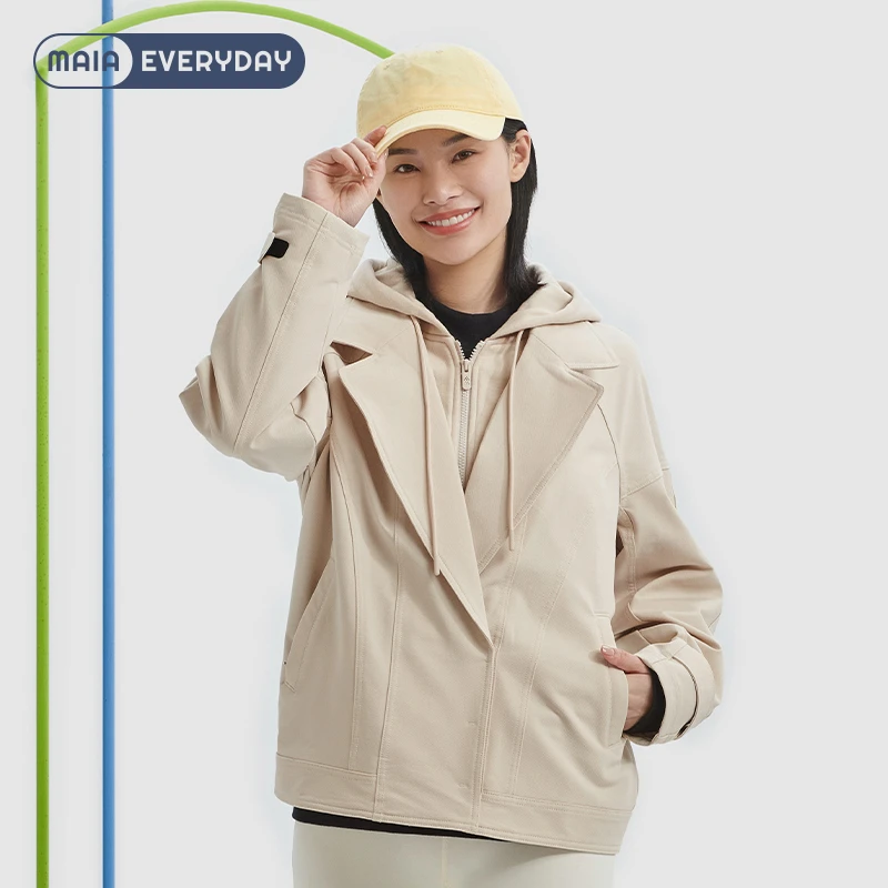MAIA EVERYDAY 宽松户外防风防雨连帽运动休闲外套 JK011