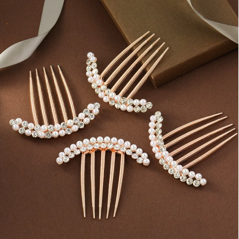 珍珠插梳发簪发卡头饰头花发夹女丸子头盘发神器发插簪子2025新款