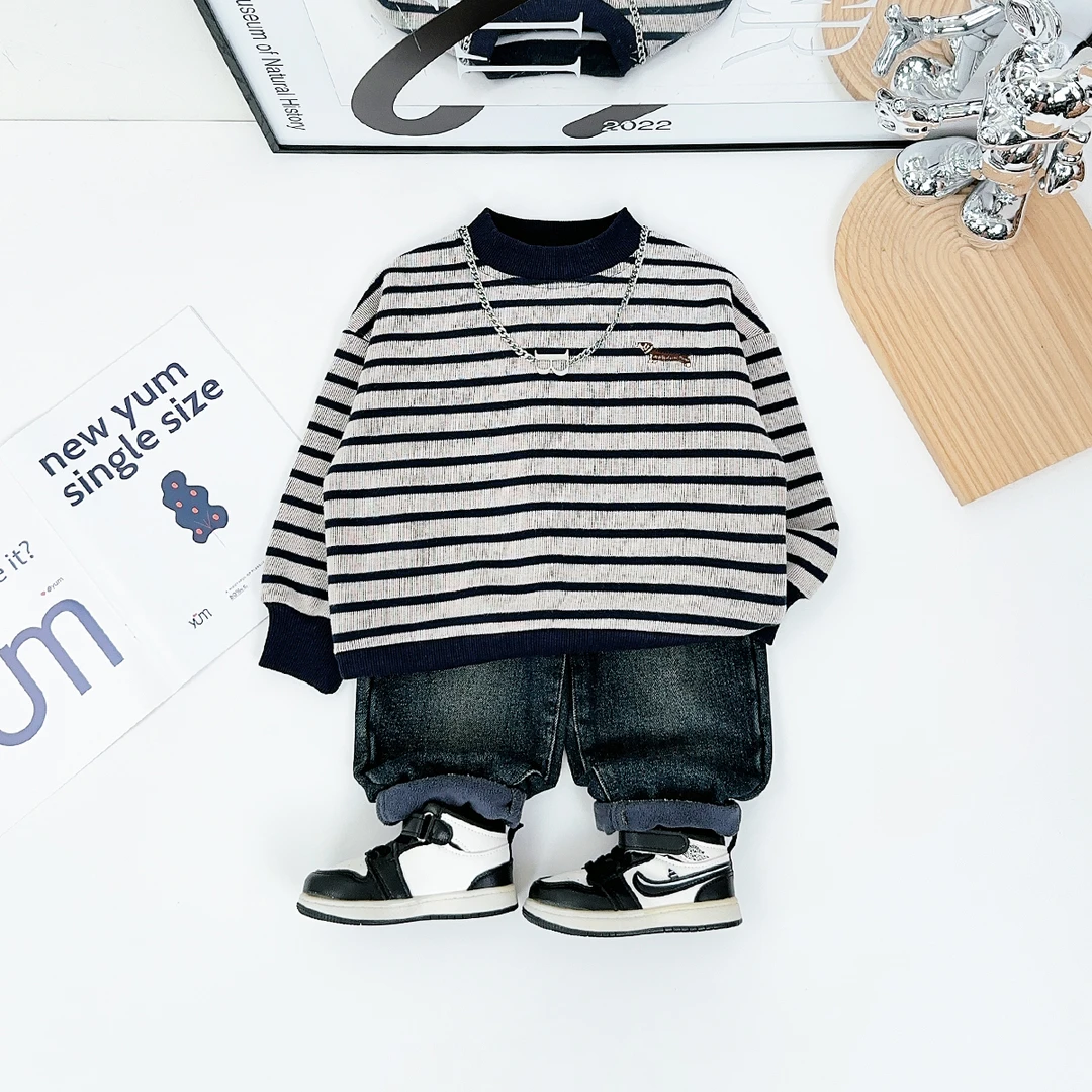 儿童卫衣加绒款长袖2024新款秋冬装男童 D-HZ241248 悠悠童话童装