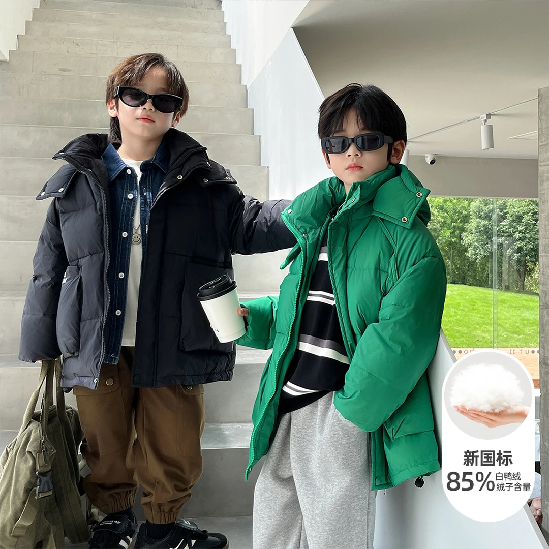 儿童羽绒服男童白鸭绒2023新款秋冬装 D-XXBB815 悠悠童话童装
