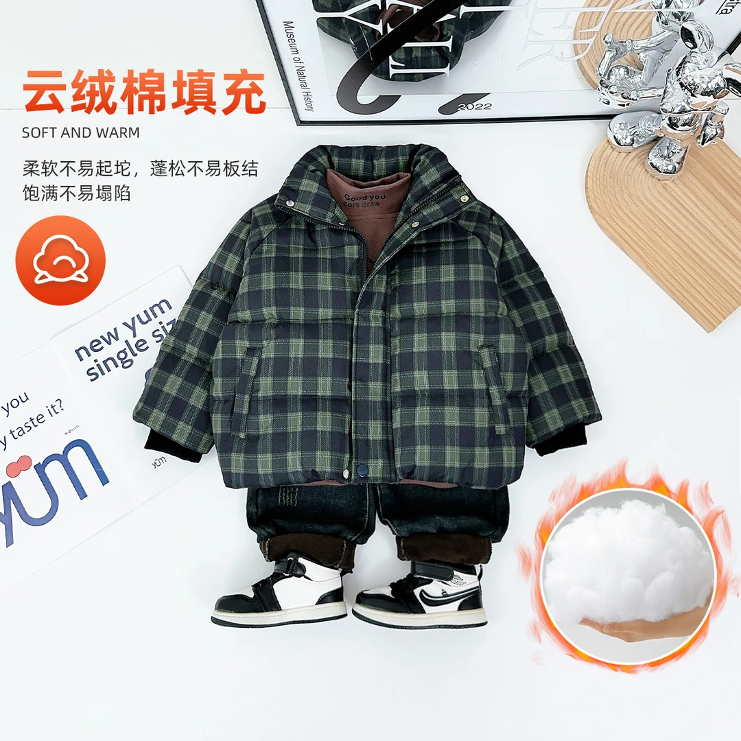 儿童棉服男童冬款加厚棉衣2025新款冬装 D-HZ241356 悠悠童话童装