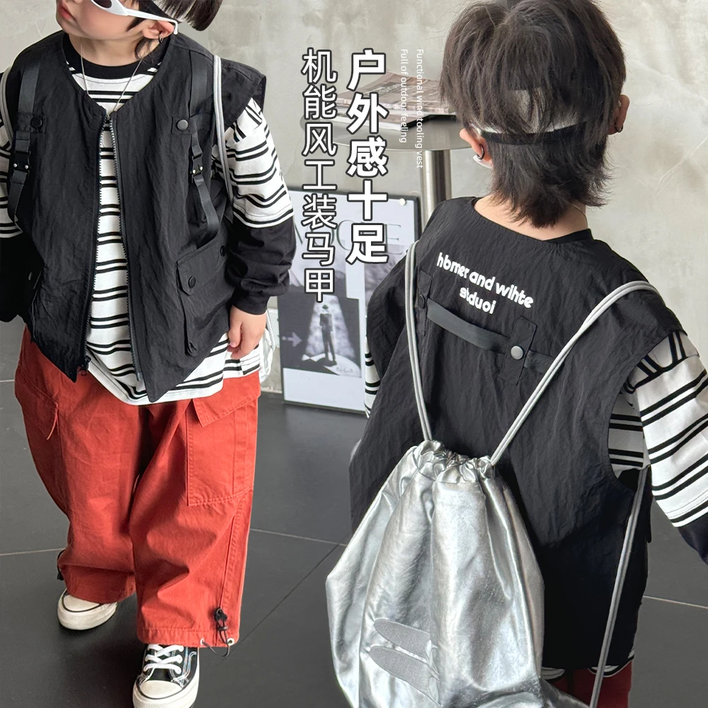 儿童马甲春秋款2024新款春装男童外套潮 D-DM85871 悠悠童话童装