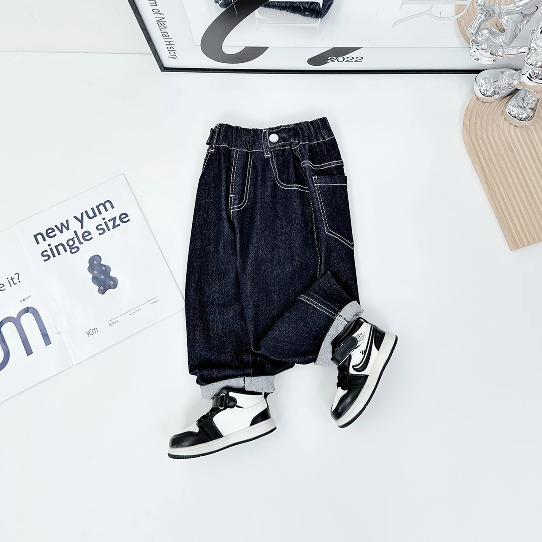 男童裤子春秋款儿童牛仔裤2025新款秋装 D-CXF3126 悠悠童话童装