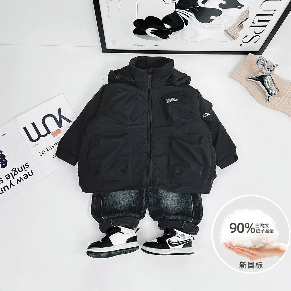 儿童羽绒服白鸭绒2025新款三合一保暖外套潮D-Y019悠悠童话童装