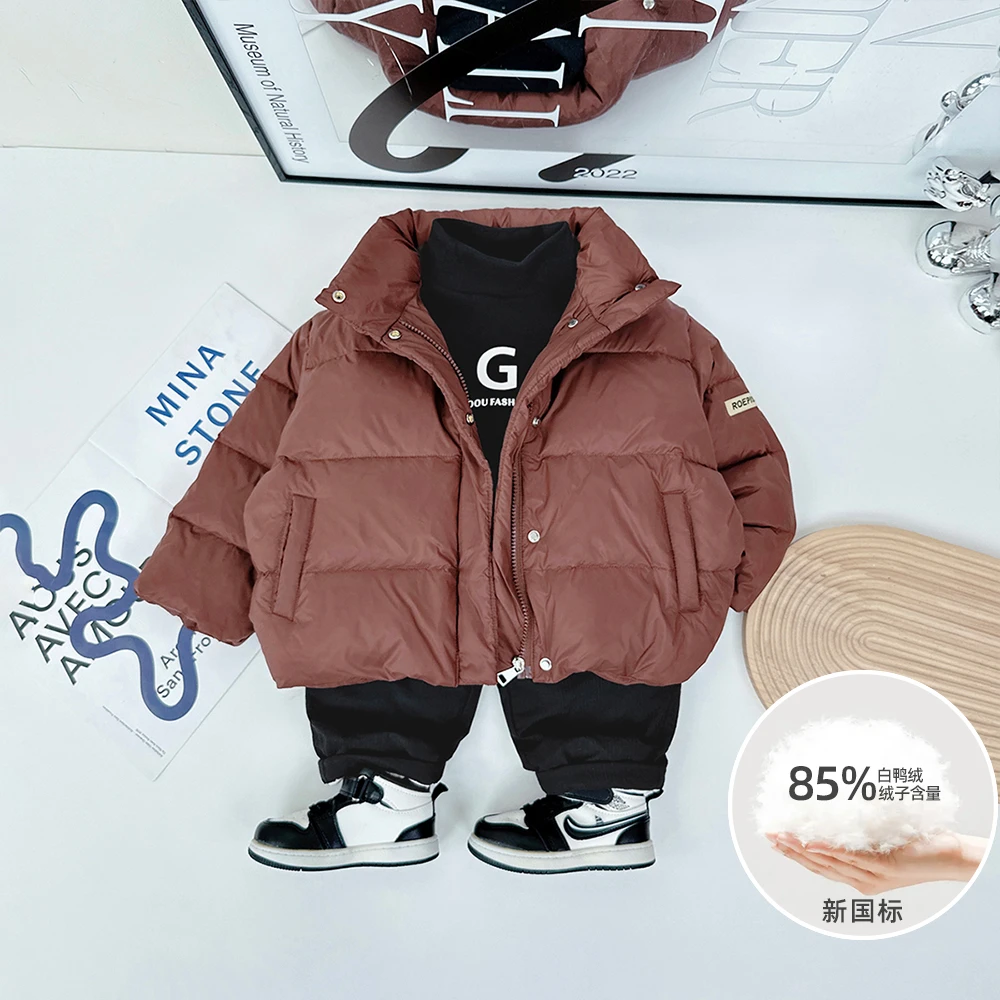儿童羽绒服男童白鸭绒2024新款保暖冬装洋气 D-Y007 悠悠童话童装