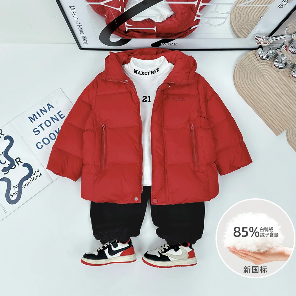 儿童羽绒服男童白鸭绒2024新款冬装洋气 D-23448 悠悠童话童装