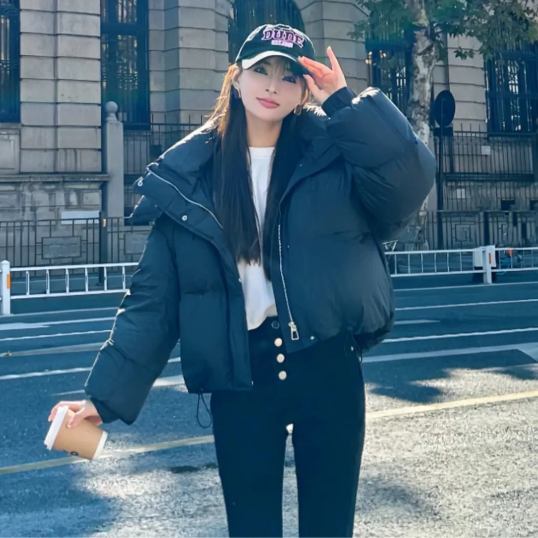 白鸭绒显瘦时尚休闲女士连帽加厚韩版冬季百搭羽绒气质短款保暖