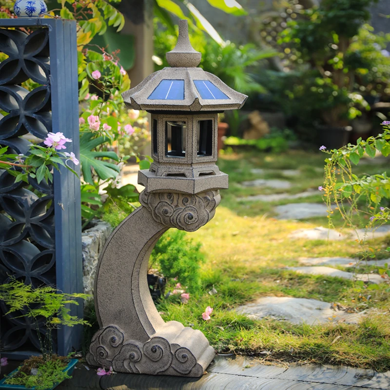 汉韵堂中式太阳能庭院灯花园造景布置户外露台景观灯草坪灯氛围灯