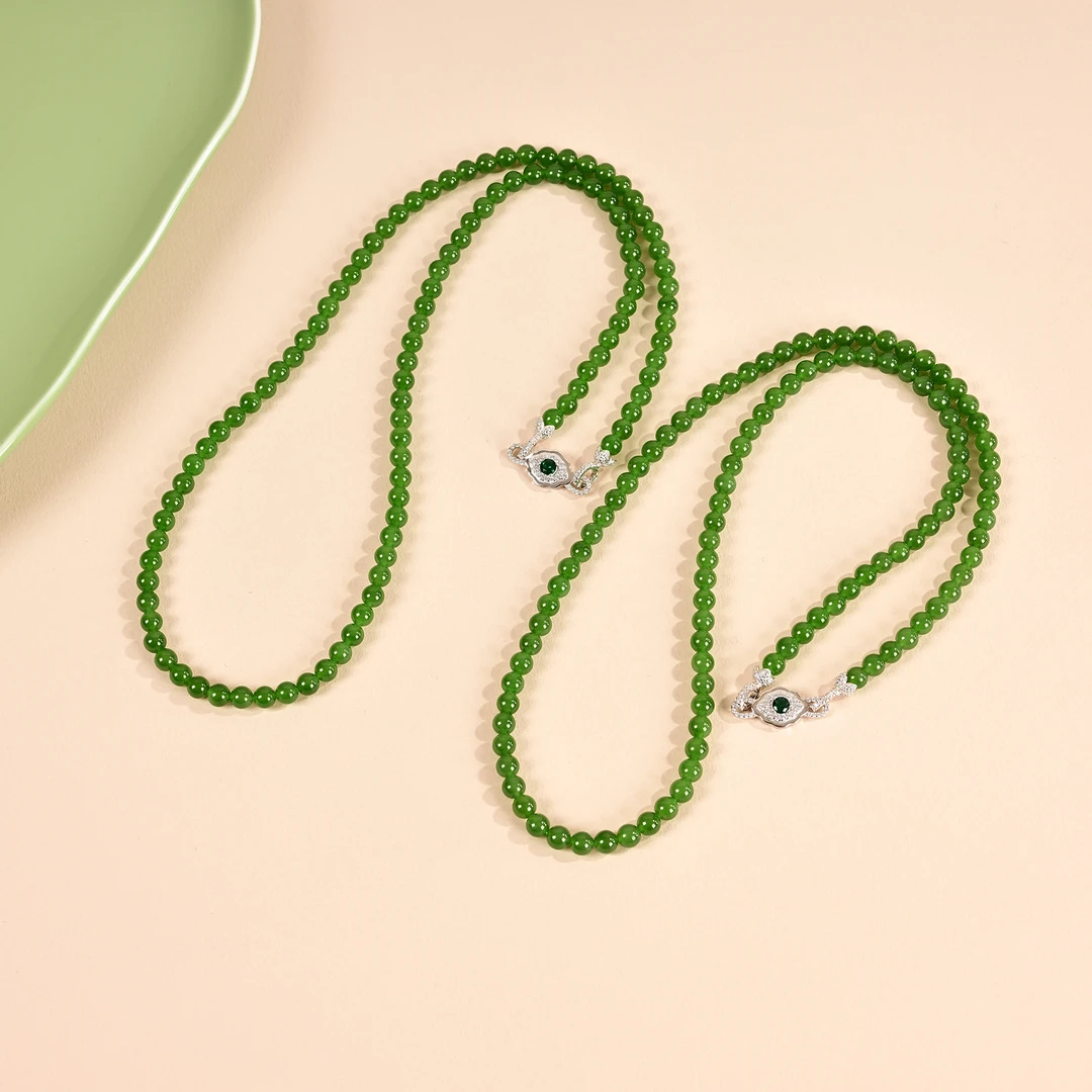 【云上叙】17 V2827-和田玉DIY项链-多样性发一件-6mm（东哥）