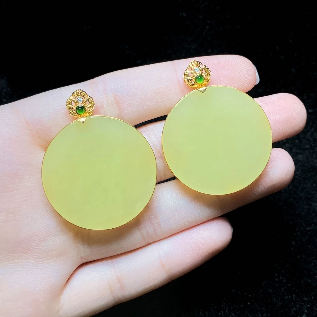 【云上好物】9 DS22008-18k金和田玉吊坠多样性发一件-29×5.5mm(JG)