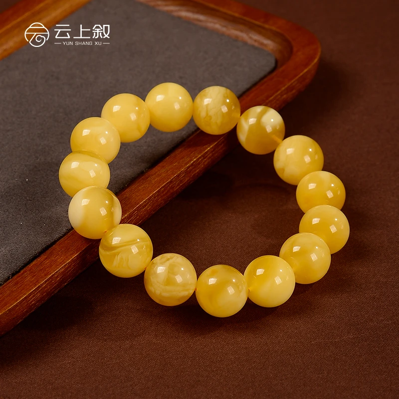 【云上叙】V25062-K 蜜蜡单圈手串 多样性发-14mm一（商城）