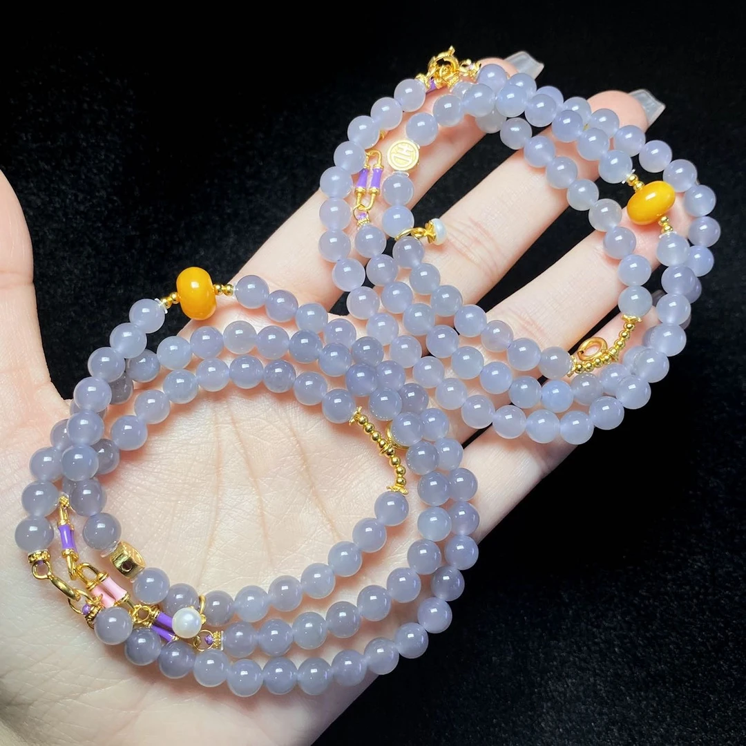 【云上叙】V1774-K 和田玉DIY项链-多样性发一件-5.5mm（商城）