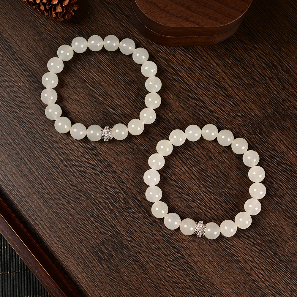 【云上叙】 V7219-K 和田玉DIY单圈手串-多样性发一件-9.5mm（商城）