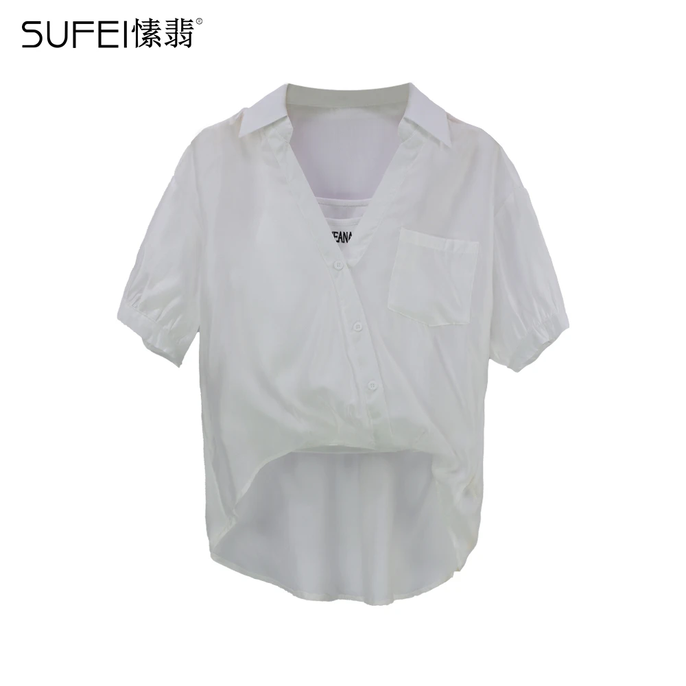 SUFEI/愫翡S32TS0584A时尚百搭气质衬衫套装0584