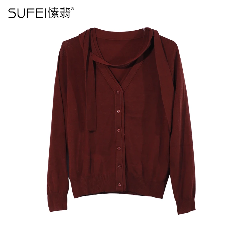 SUFEI/愫翡S43ZZ1178A气质长袖时尚百搭针织衫   1178