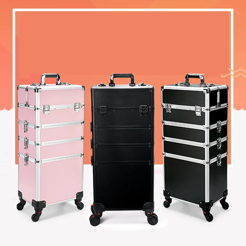 化妆箱专业纹绣拉杆箱美甲箱化妆师拉杆箱化妆品收纳箱