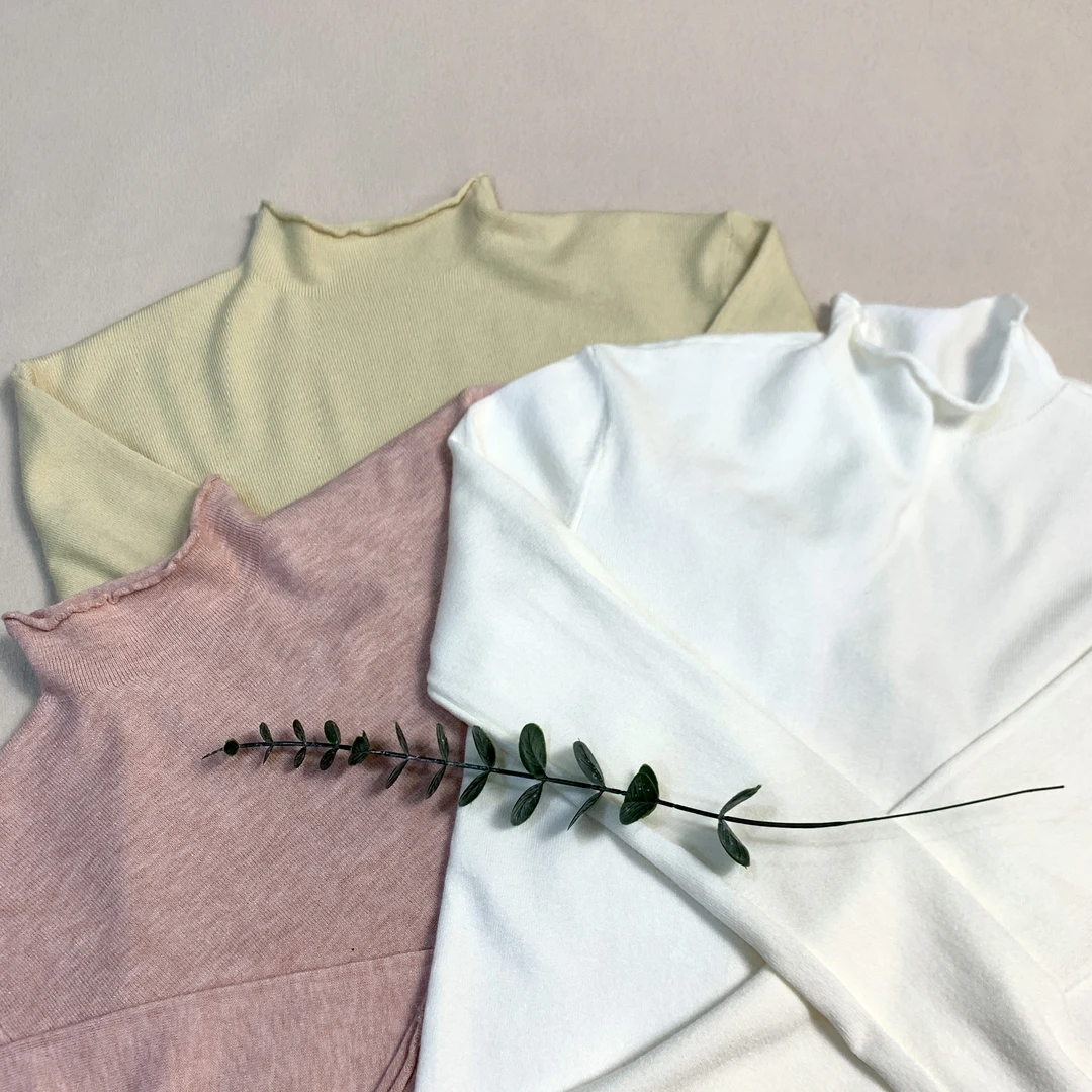 YUANXUN 安迪绒半高领针织长袖百搭简约套头时尚秋冬纯色针织衫