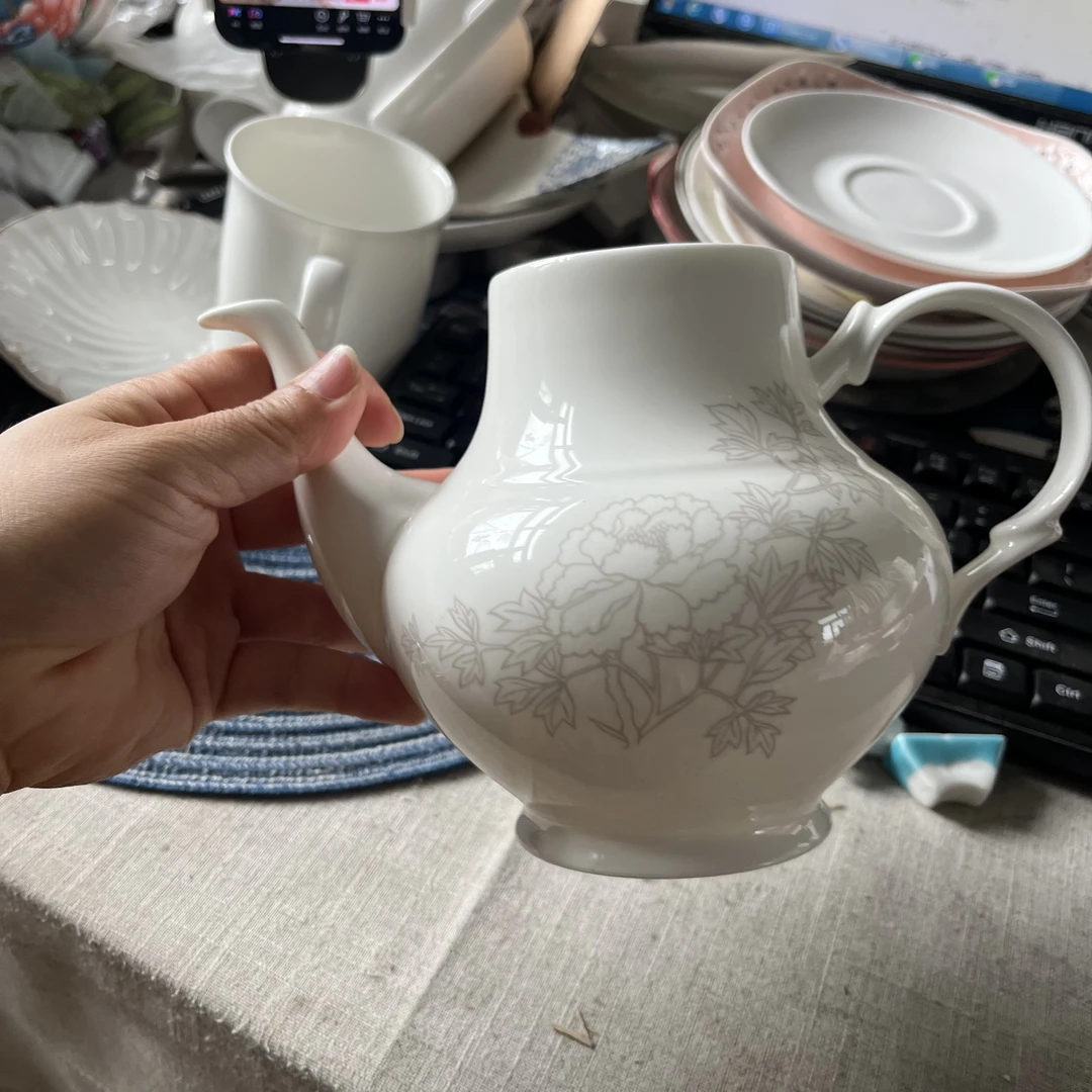 骨瓷葫芦茶壶带盖子