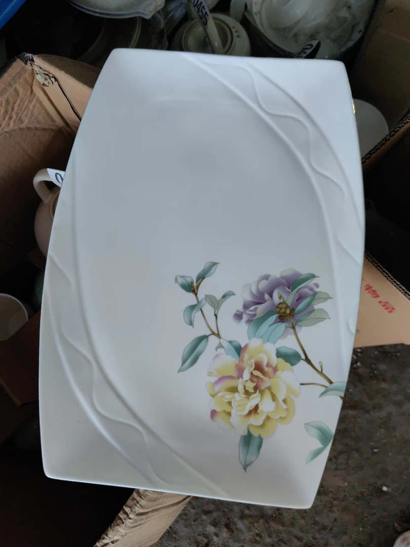 外贸尾单陶瓷餐具 骨瓷鱼盘