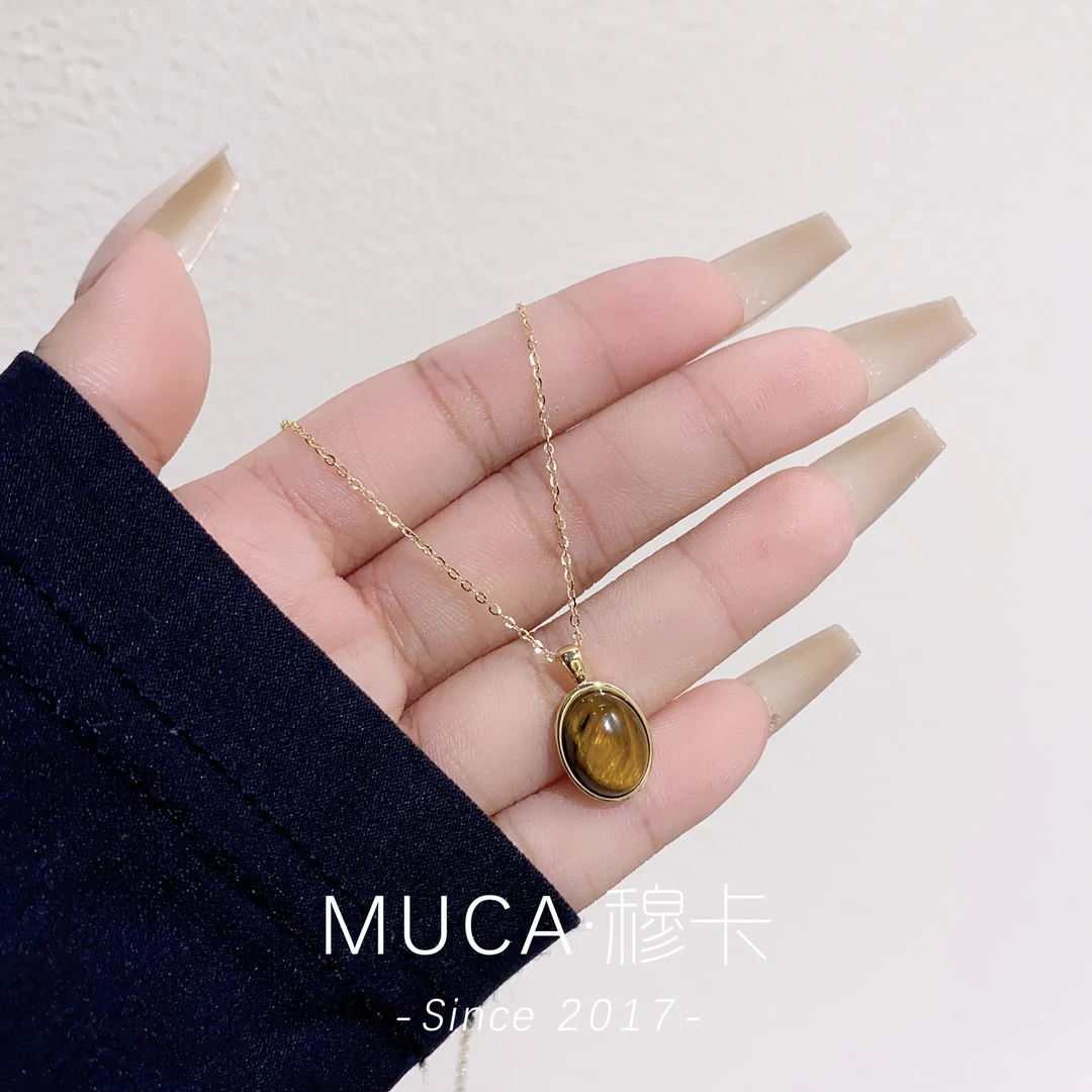 链子925银玻璃 简约气质时尚百搭素链项链女F776