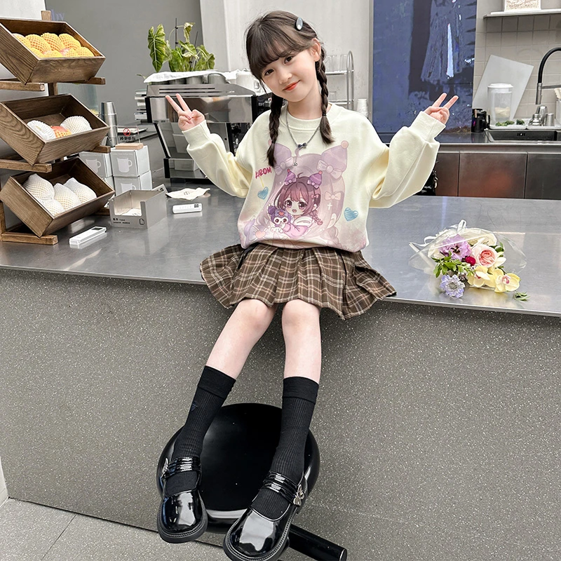 女童秋装卫衣2024新款洋气大童上衣儿童春秋款女孩早秋T恤t打底衫