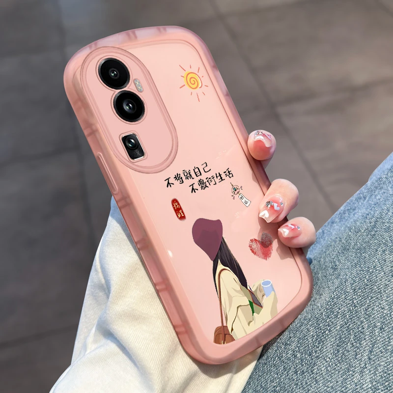 托诺适用opporeno12手机壳高级透明全包opporeno10pro创意简约ins