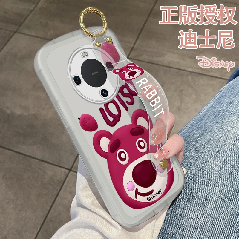 托诺适用于华为mate60新手机壳迪士尼全包卡通腕带高级感耐脏可爱