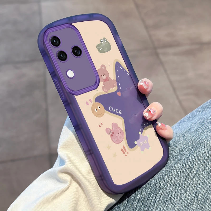 托诺适用于镂空熊适用vivos18新款手机壳E保护套vivo后壳s18pro曲