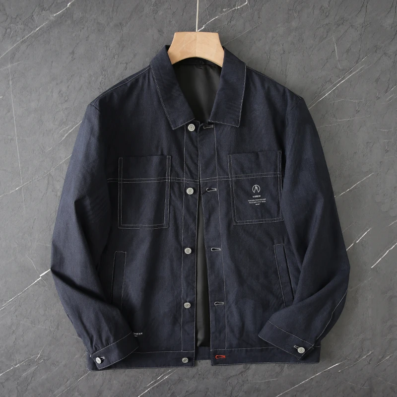 挺括有型时尚潮流翻领单排扣夹克剪标修身显瘦茄克外套Y4D0796