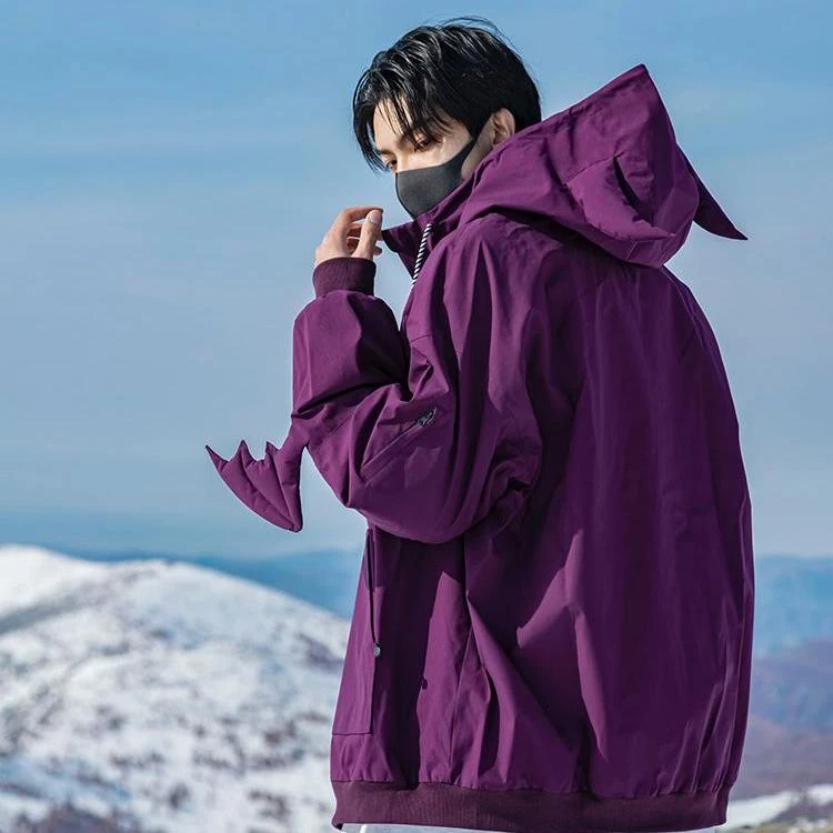 Ren刃川 小恶魔滑雪服开衫保暖耐磨防水男女款宽松单板2024新款