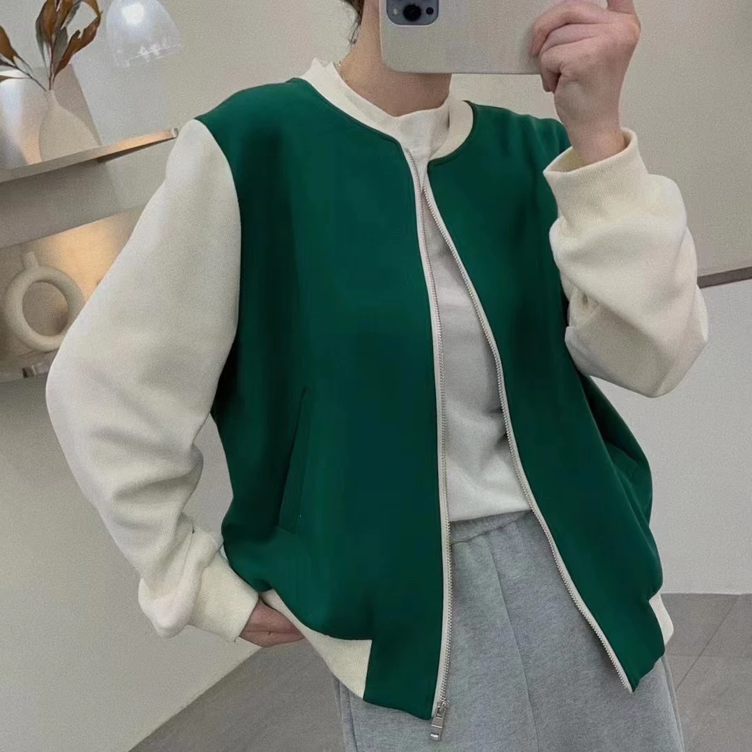 特！线下239！气质百搭！休闲风~韩版拼接撞色女式短外套 C15471