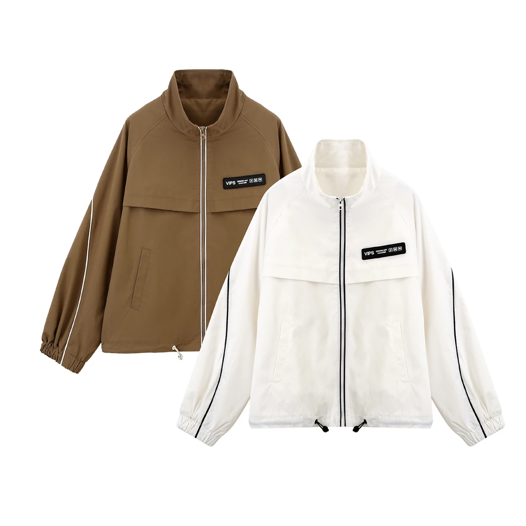 特！线下399！上身巨显瘦！洋气减龄~休闲流行抽绳设计外套L70704