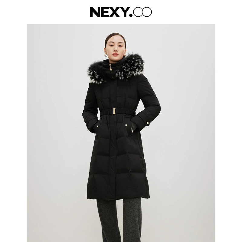 【好羽绒】NEXY.CO/奈蔻|羽绒外套|毛领|时尚女士|连帽|XR00655W0