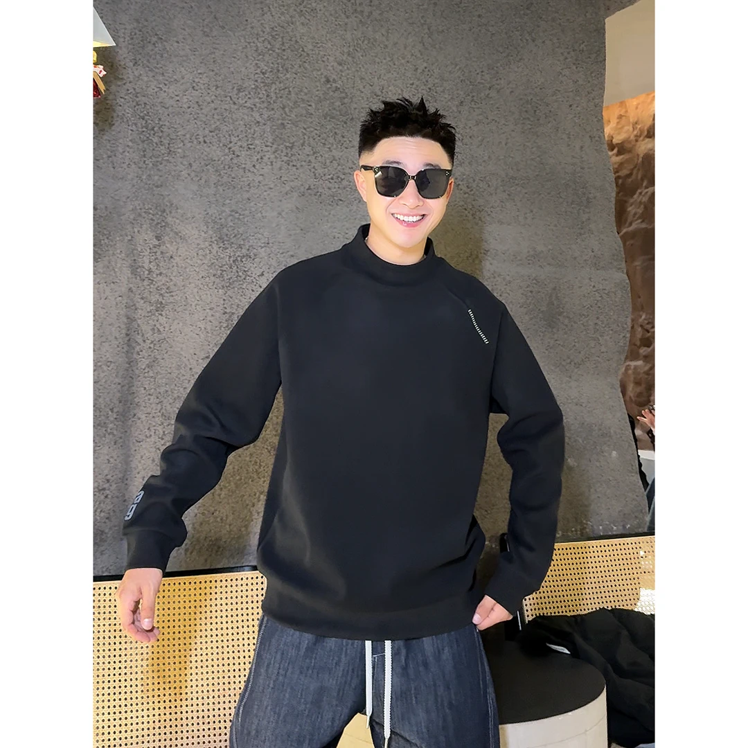 【语乐】YL-95202冬季大火炉加绒加厚长袖打底衫休闲百搭宽圆领卫衣