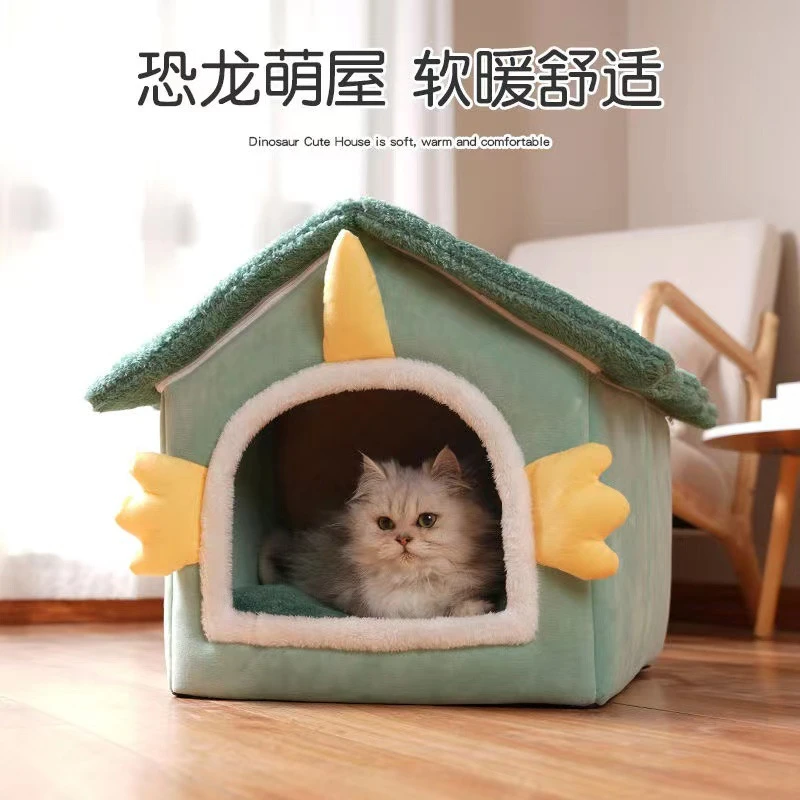 猫窝冬季半封闭保暖狗窝宠物窝销宠物猫窝可拆猫咪窝填充棉窝通用