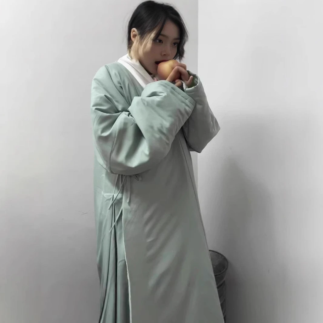 孙悟空绿色长衫睡袍冬季夹棉家居服创意搞怪抽象睡衣猴哥同款棉服