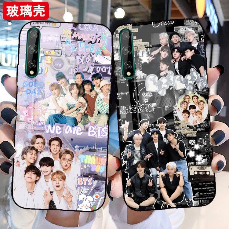 BTS防弹少年团手机壳适配小米红米vivo华为荣耀OPPO真我苹果玻璃